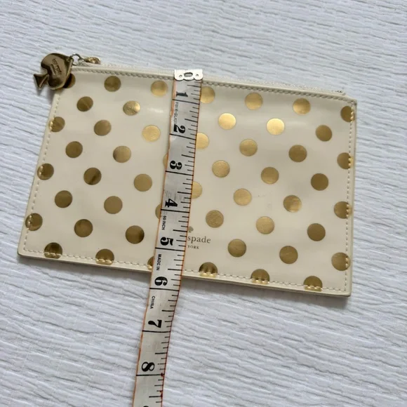 Kate Spade pencil case gold polka dot - Picture 9 of 9